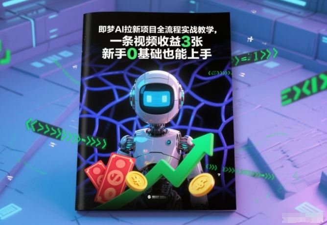 即梦AI拉新项目全流程实战教学，一条视频收益3张，新手0基础也能上手-云创智库