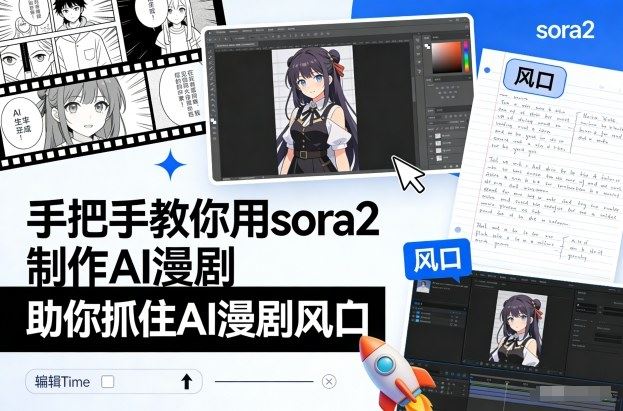 手把手教你用sora2制作AI漫剧，助你抓住AI漫剧风口-云创智库