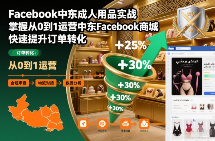Facebook中东成人用品实战，掌握从0到1运营中东Facebook商城，快速提升订单转化-云创智库