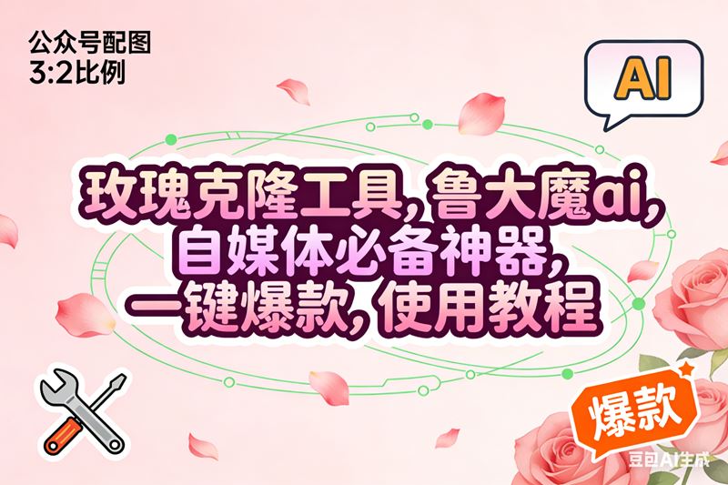 （16859期）玫瑰克隆，鲁大魔ai，自媒体必备神器，一键爆款工具，详细使用教程-云创智库