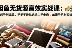 （16872期）闲鱼高利润电商，当天上架当天出单，一单利润300-云创智库
