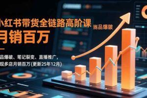 （16880期）2025小红书电商带货系统课程2.0，从开店、选品、内容到变现的闭环，单店月利润达2万-云创智库