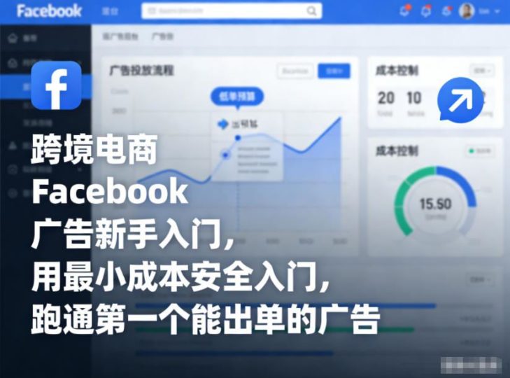 跨境电商Facebook广告新手入门，用最小成本安全入门，跑通第一个能出单的广告-云创智库
