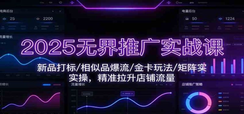 2025无界推广实战课：新品打标/相似品爆流/金卡玩法/矩阵实操，精准拉升店铺流量-云创智库