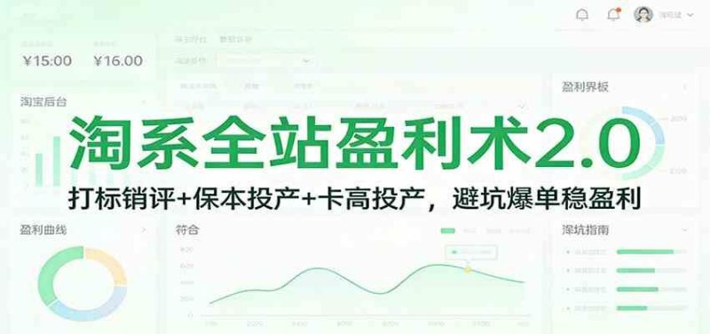 淘系全站盈利术2.0：打标销评+保本投产+卡高投产，避坑爆单稳盈利-云创智库